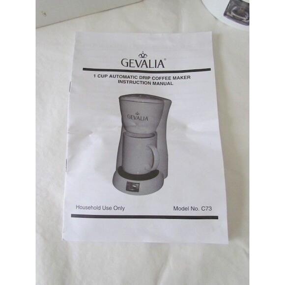 Gevalia Single 1 Cup Coffee Maker Model C73 White Vintage Deadstock New in Box - Picture 5 of 16